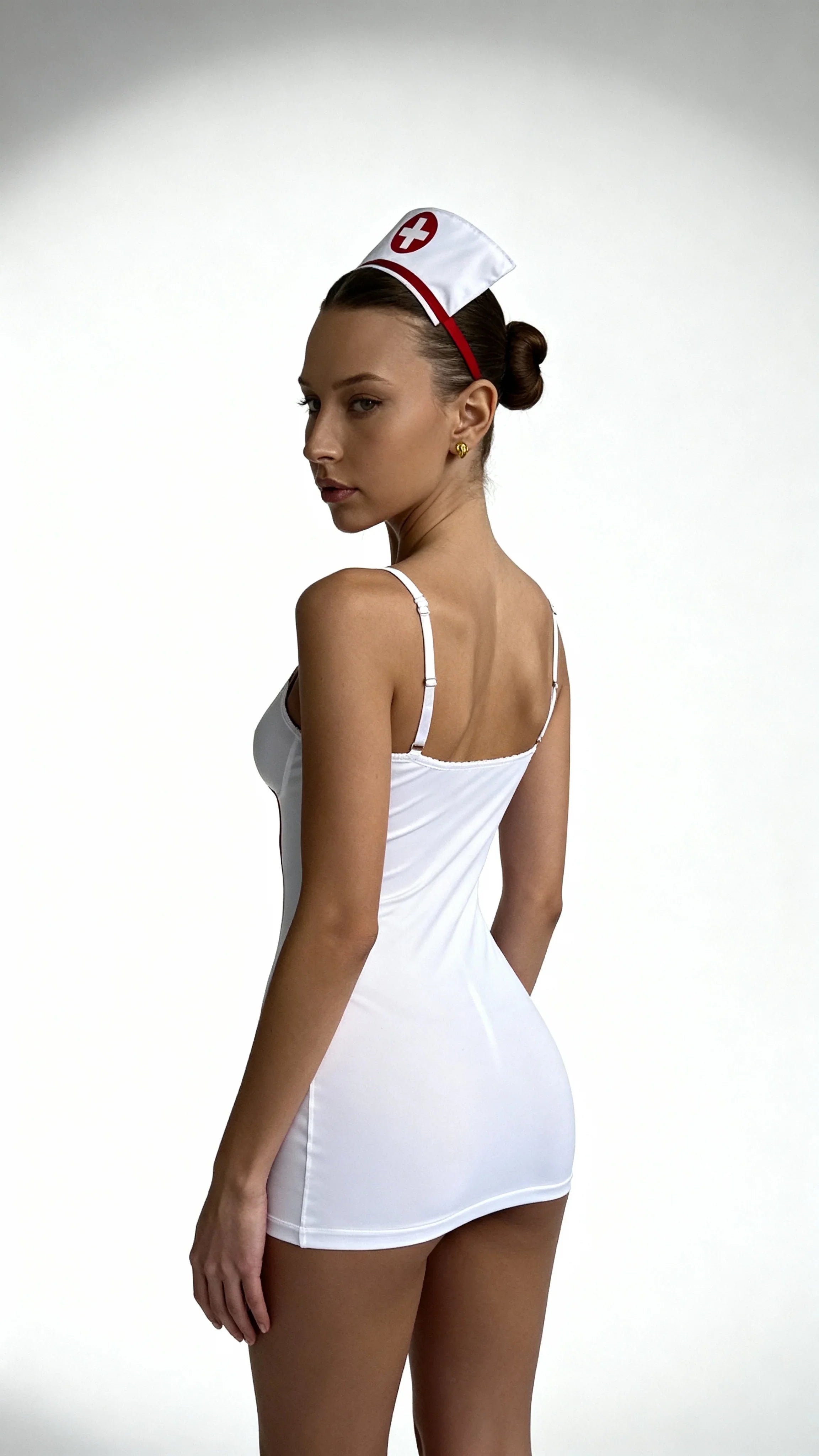 Themed Series - Zip Front Nurse Dress – White